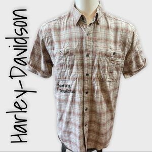 HARLEY Davidson Motorclothes Plaid button up shirt